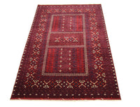 Alfombra afgana - 250 x 157 cm - rojo