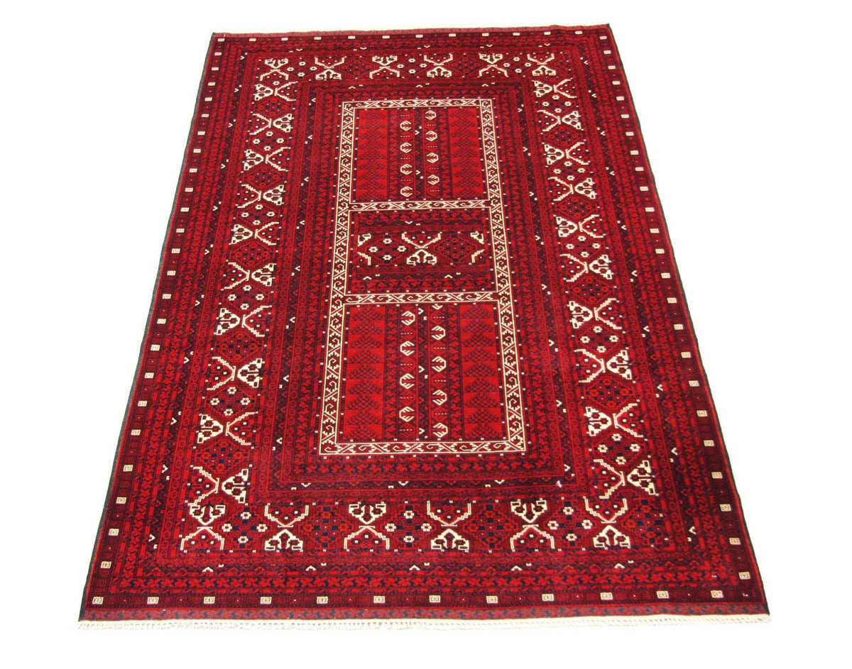 Alfombra afgana - 256 x 168 cm - rojo