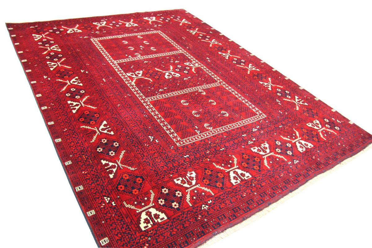 Alfombra afgana - 248 x 158 cm - rojo