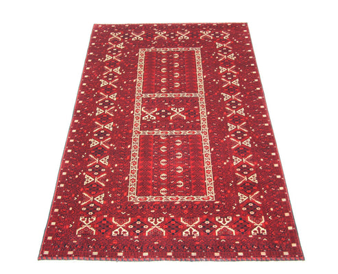 Alfombra afgana - 252 x 166 cm - rojo
