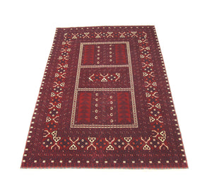 Alfombra afgana - 246 x 163 cm - rojo