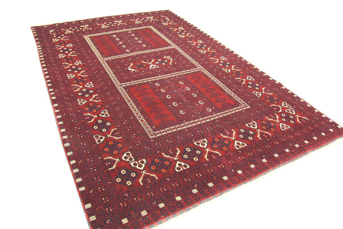 Alfombra afgana - 246 x 163 cm - rojo