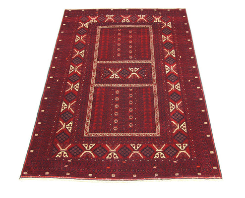 Alfombra afgana - 246 x 163 cm - rojo
