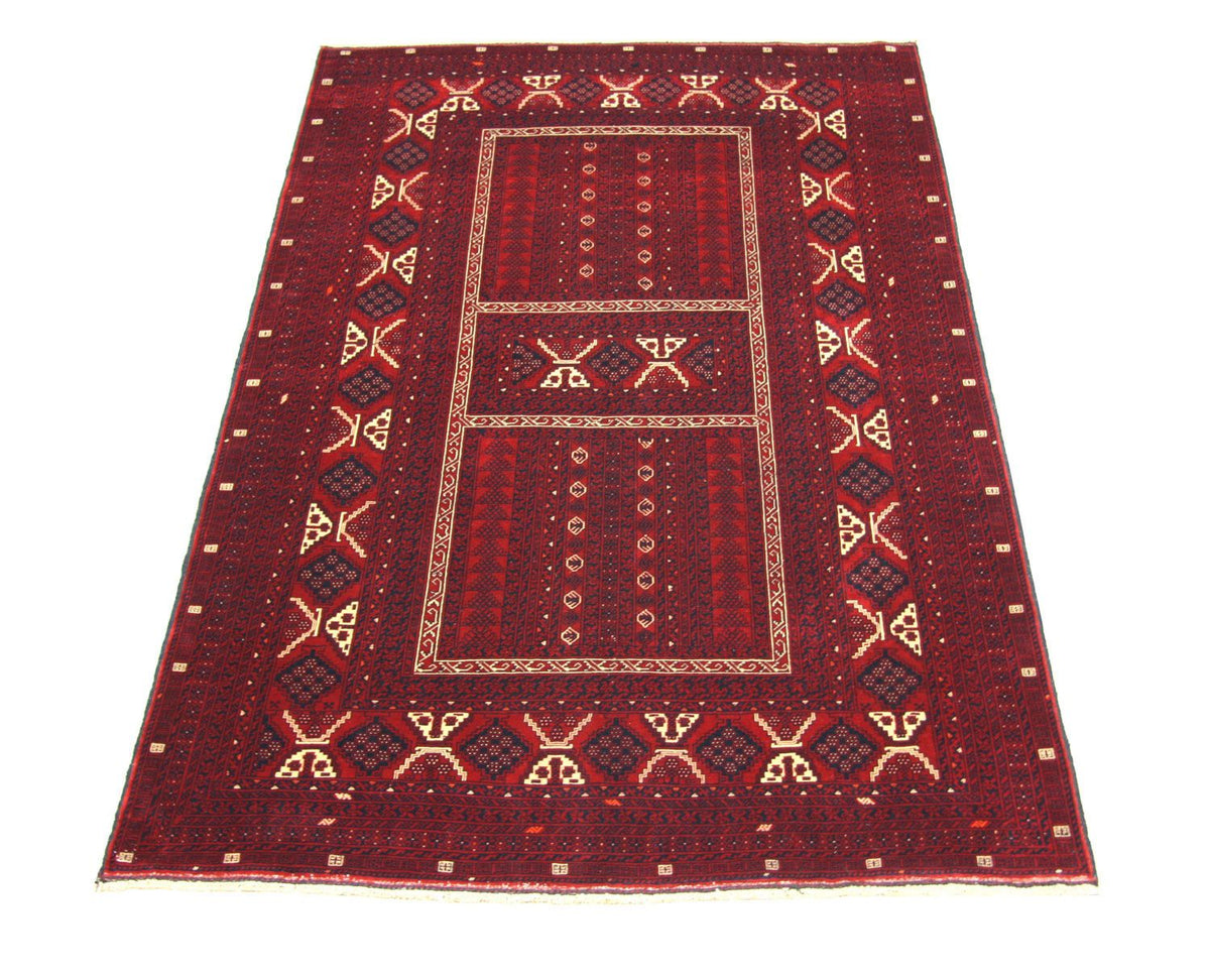Alfombra afgana - 246 x 163 cm - rojo