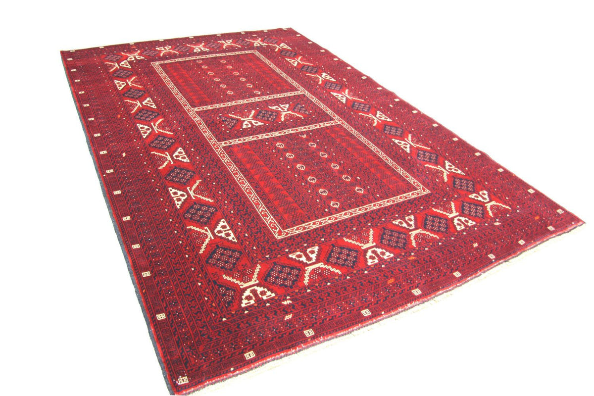 Alfombra afgana - 246 x 163 cm - rojo