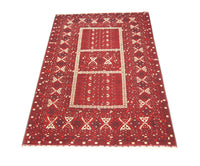 Alfombra afgana - 247 x 161 cm - rojo