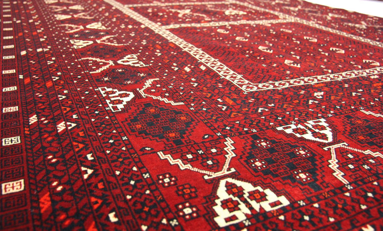 Alfombra afgana - 247 x 161 cm - rojo
