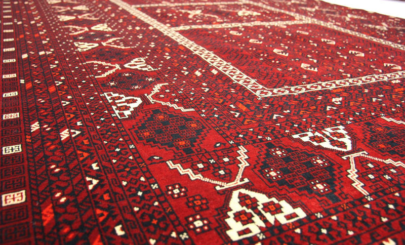 Alfombra afgana - 247 x 161 cm - rojo