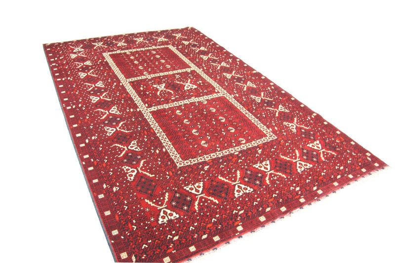 Alfombra afgana - 247 x 161 cm - rojo