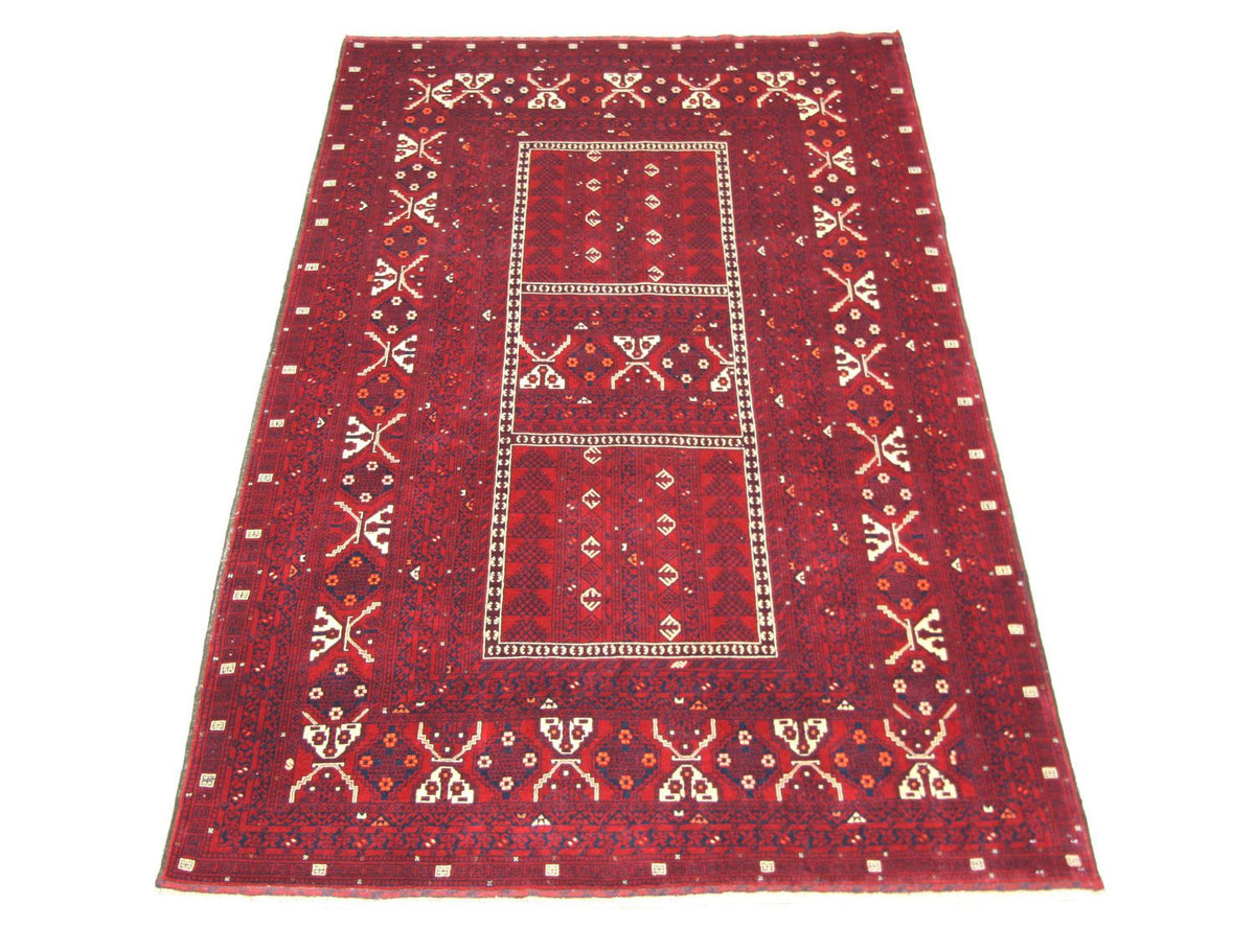Alfombra afgana - 248 x 158 cm - rojo