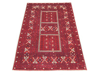 Alfombra afgana - 248 x 158 cm - rojo