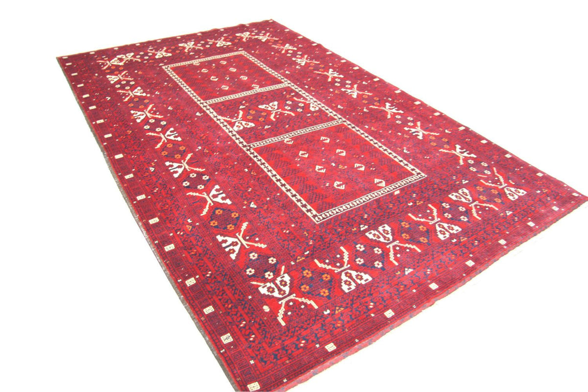 Alfombra afgana - 248 x 158 cm - rojo