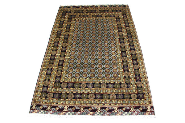 Alfombra afgana - 298 x 199 cm - azul