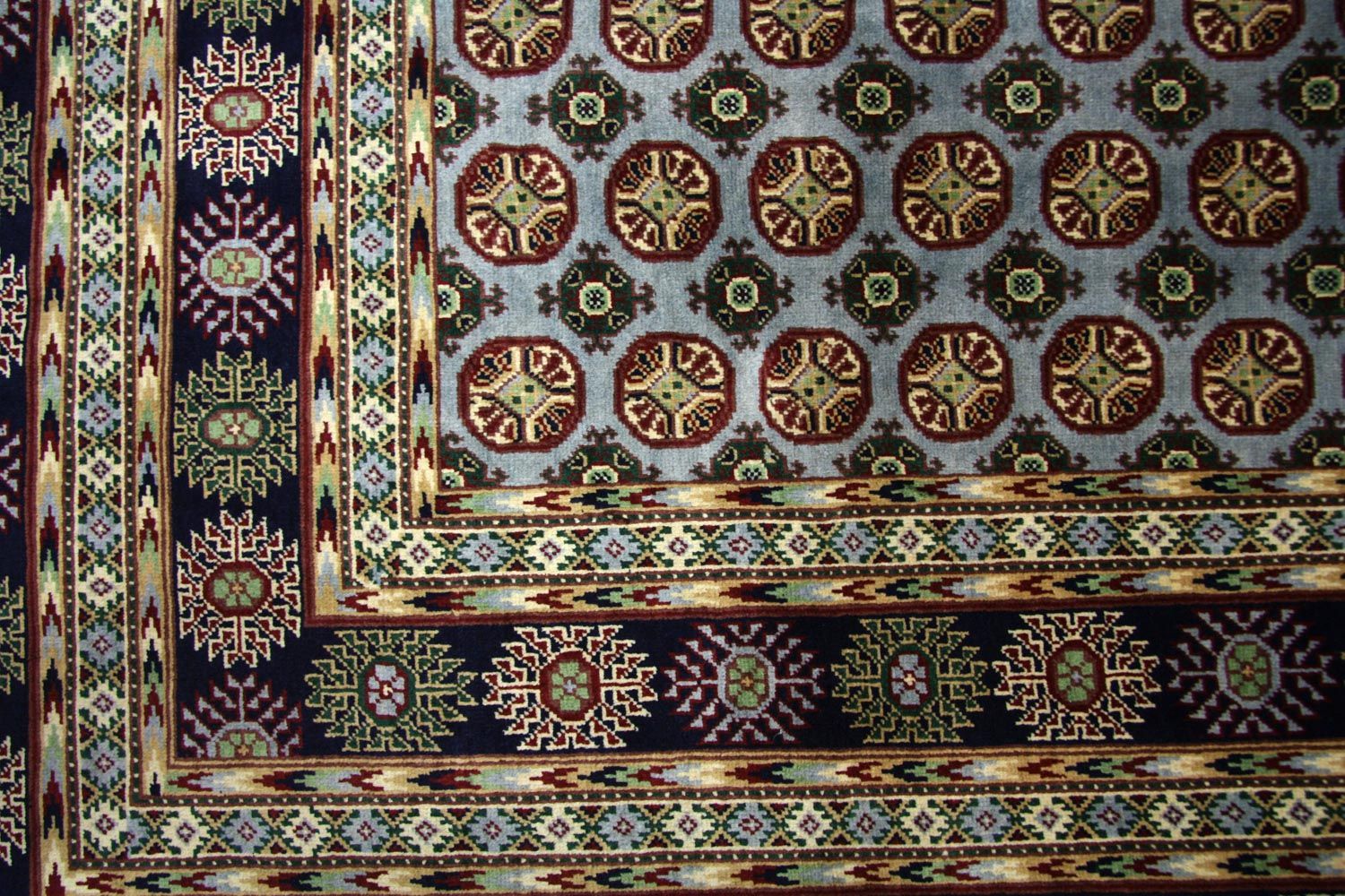 Alfombra afgana - 298 x 199 cm - azul