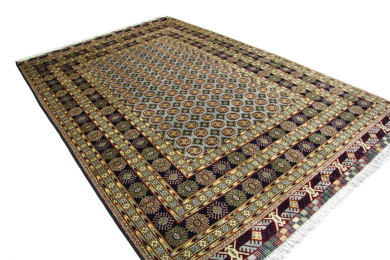 Alfombra afgana - 298 x 199 cm - azul