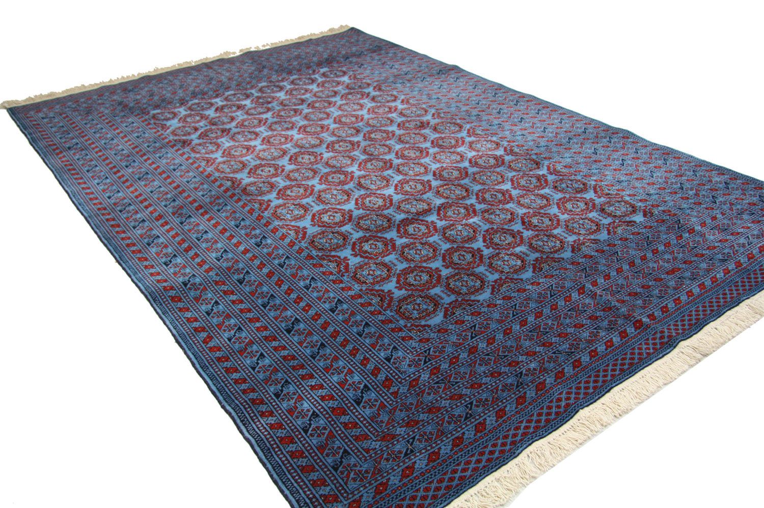 Alfombra afgana - Bukhara - 286 x 198 cm - azul