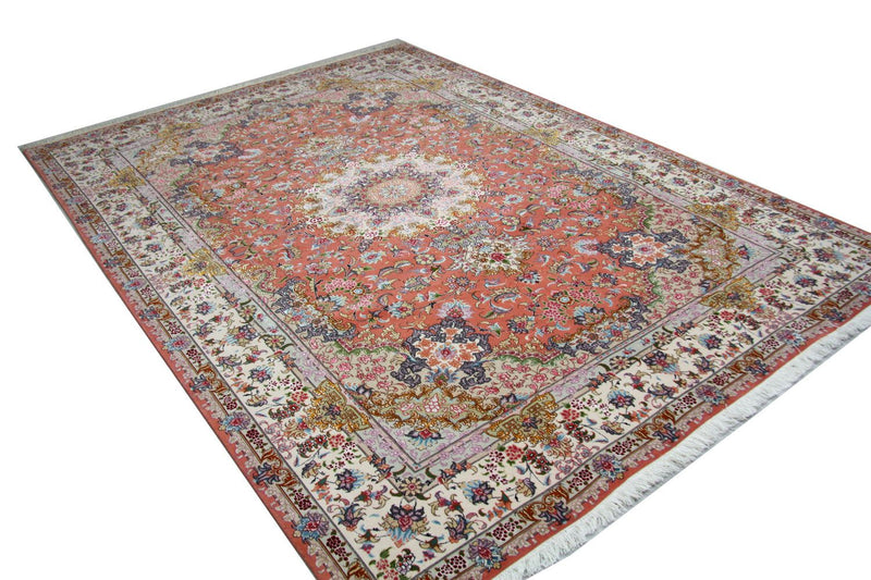 Alfombra Persa - Tabriz - Real - 302 x 202 cm - naranja