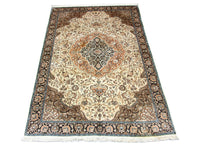 Alfombra de seda - Seda de Cachemira - 272 x 177 cm - beige