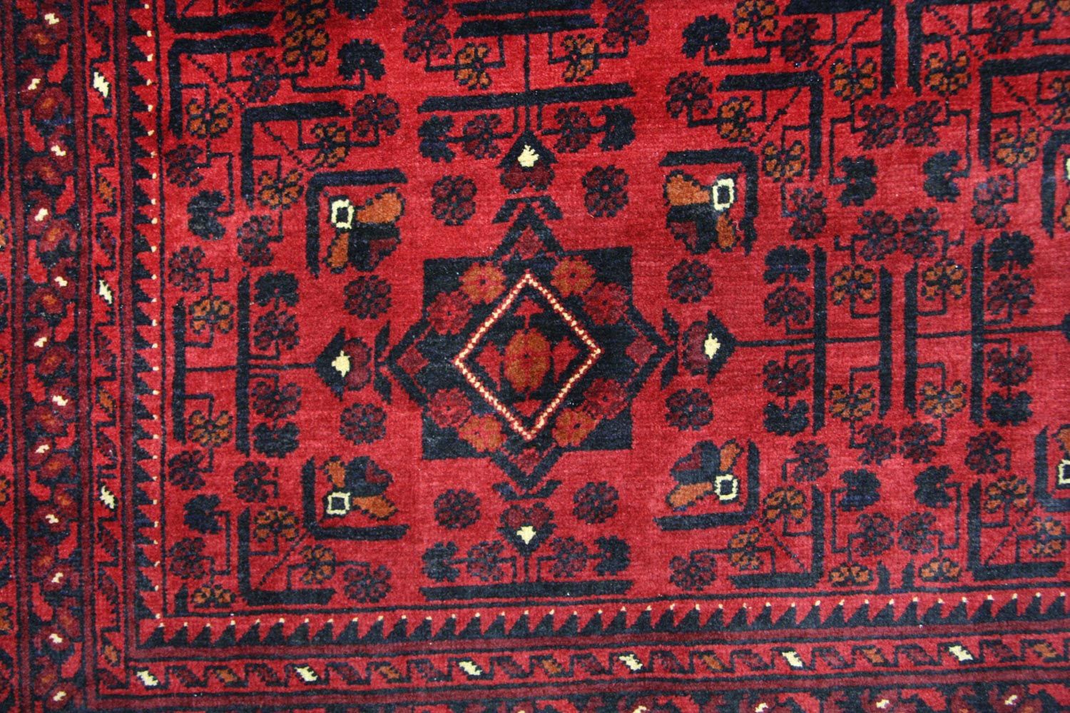 Alfombra afgana - Kunduz - 290 x 207 cm - rojo