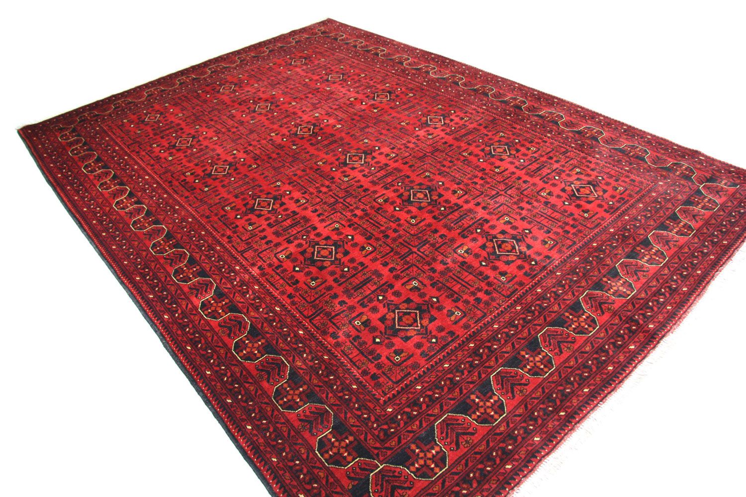 Alfombra afgana - Kunduz - 290 x 207 cm - rojo