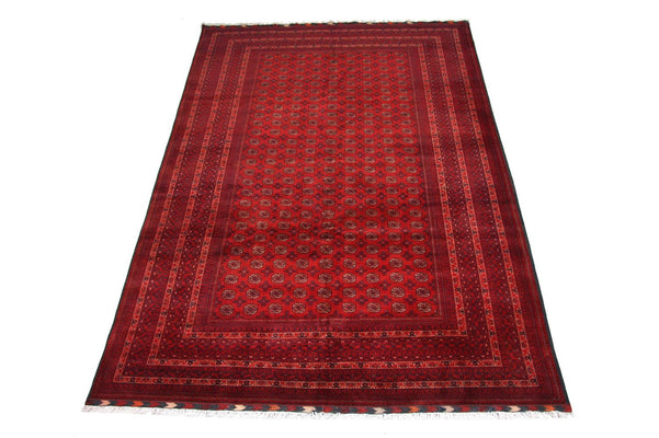 Alfombra afgana - Bukhara - 293 x 192 cm - rojo