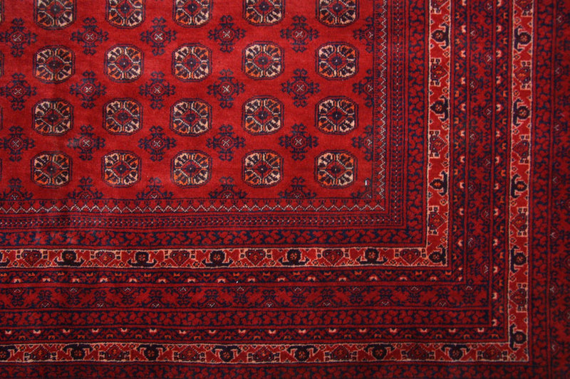 Alfombra afgana - Bukhara - 293 x 192 cm - rojo