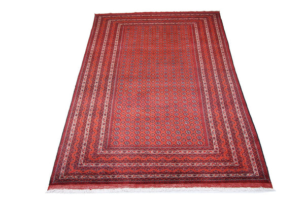 Alfombra afgana - Bukhara - 296 x 191 cm - rojo