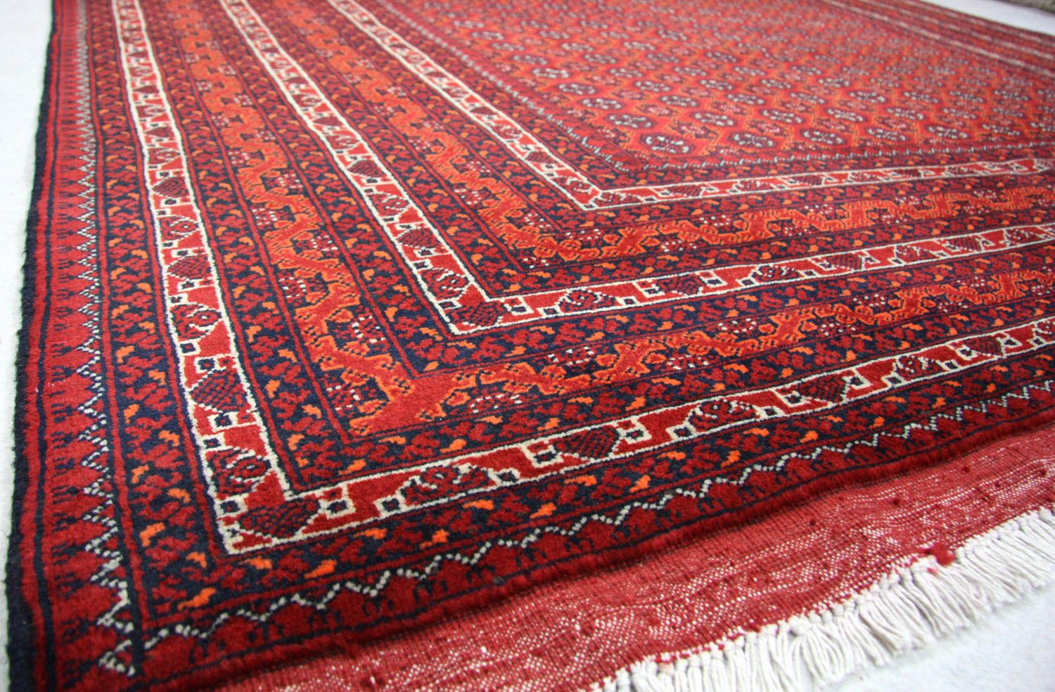 Alfombra afgana - Bukhara - 296 x 191 cm - rojo