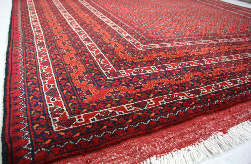 Alfombra afgana - Bukhara - 296 x 191 cm - rojo