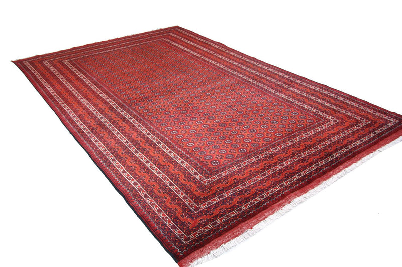 Alfombra afgana - Bukhara - 296 x 191 cm - rojo