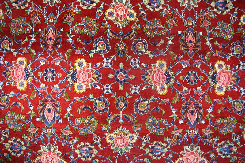 Alfombra persa - Keshan - 296 x 210 cm - rojo