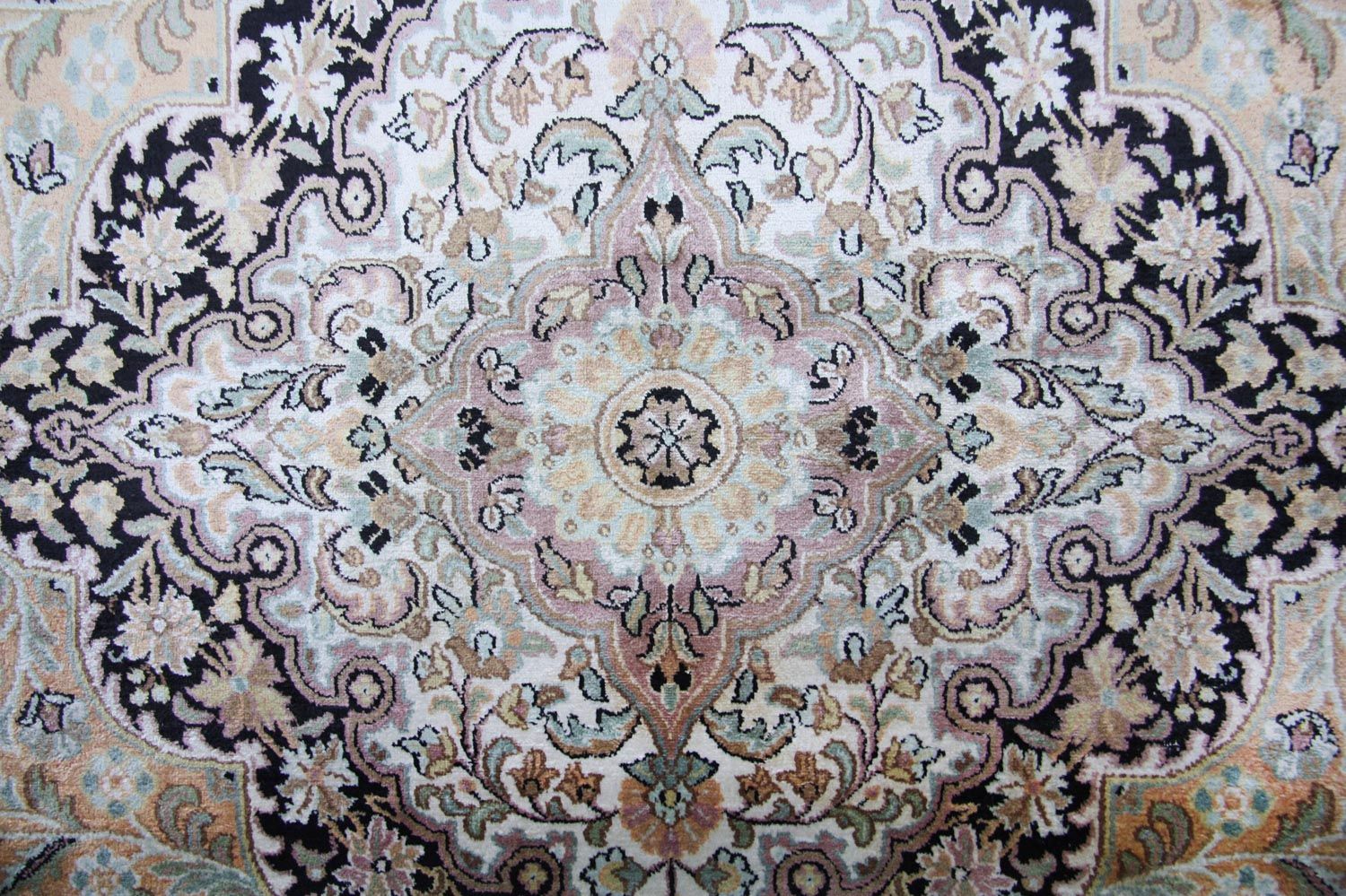 Alfombra de seda - Seda de Cachemira - 290 x 185 cm - azul