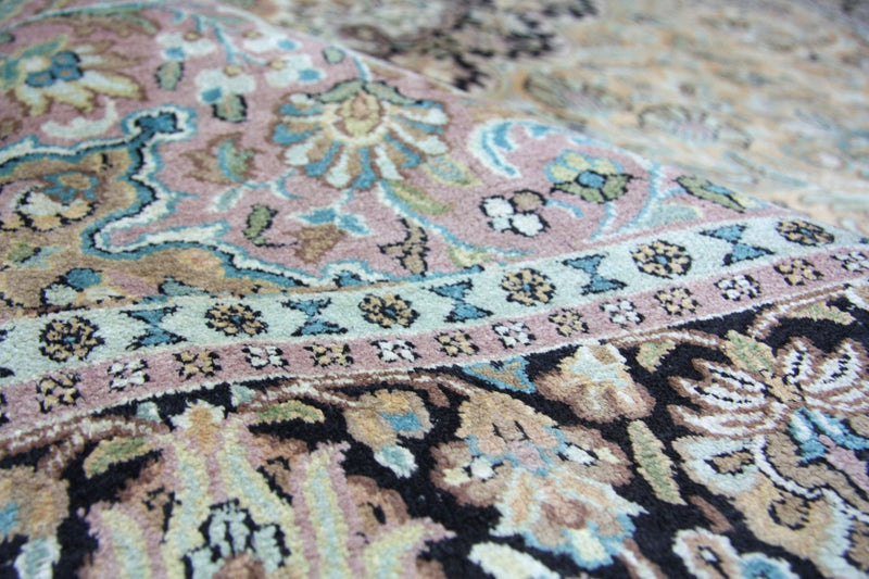 Alfombra de seda - Seda de Cachemira - 290 x 185 cm - azul
