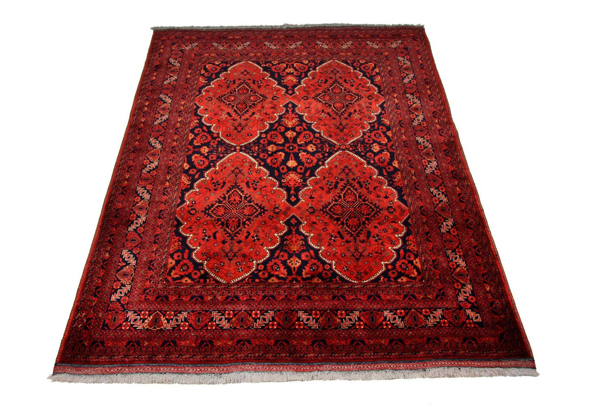 Alfombra afgana - Kunduz - 274 x 197 cm - rojo