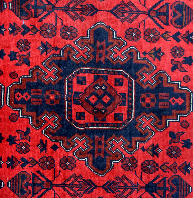 Alfombra afgana - Kunduz - 292 x 197 cm - rojo