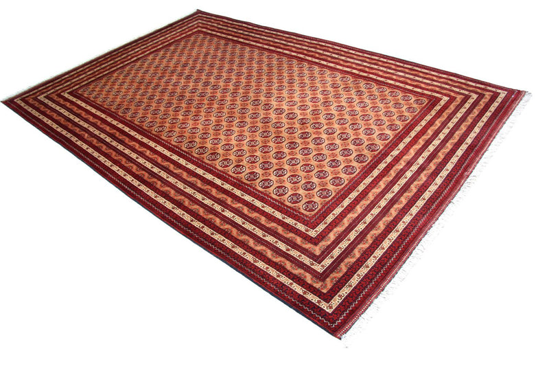 Alfombra afgana - Bukhara - 294 x 199 cm - rojo