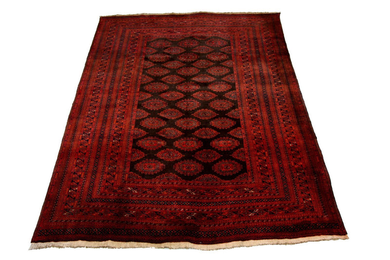 Alfombra afgana - Bukhara - 275 x 198 cm - rojo