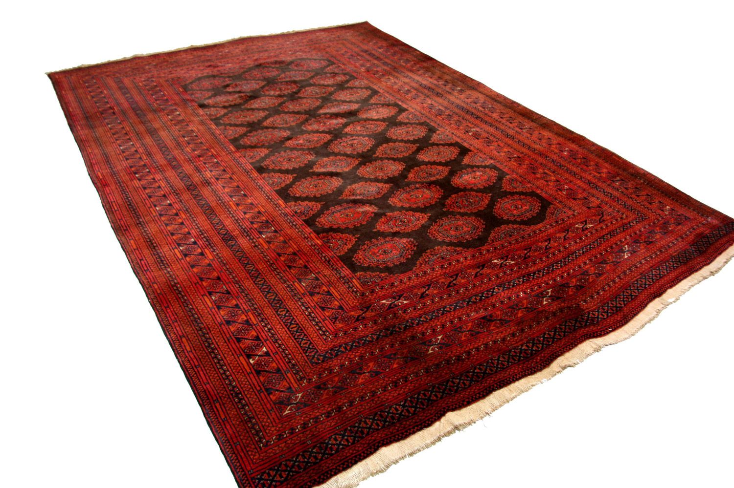 Alfombra afgana - Bukhara - 275 x 198 cm - rojo