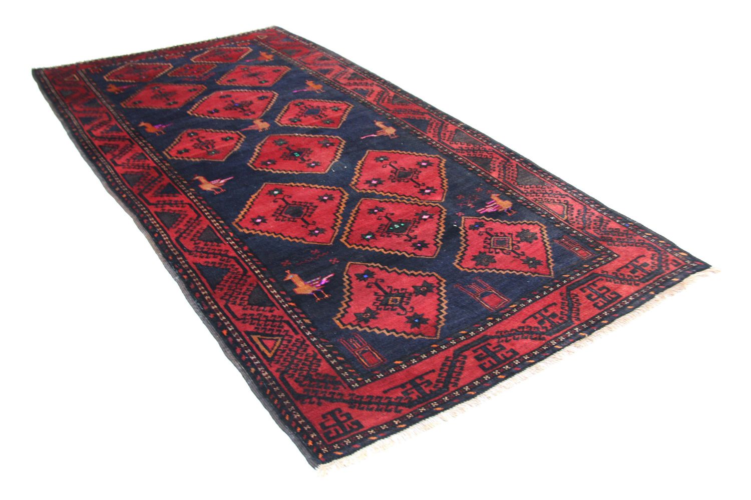 Alfombra Belutsch - 296 x 150 cm - azul