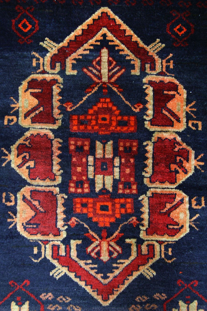 Alfombra de pasillo Alfombra Belutsch - 294 x 142 cm - azul