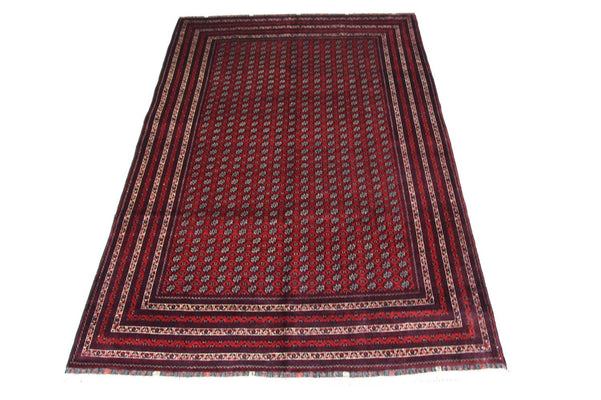 Alfombra afgana - Bukhara - 293 x 196 cm - rojo