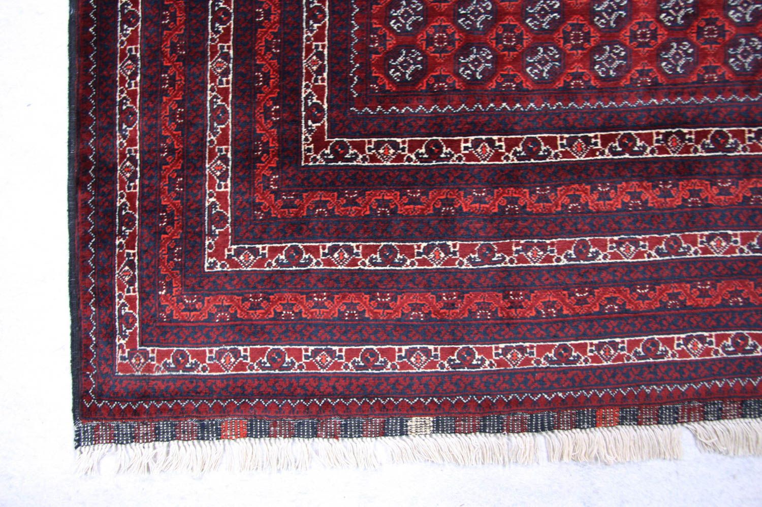Alfombra afgana - Bukhara - 293 x 196 cm - rojo