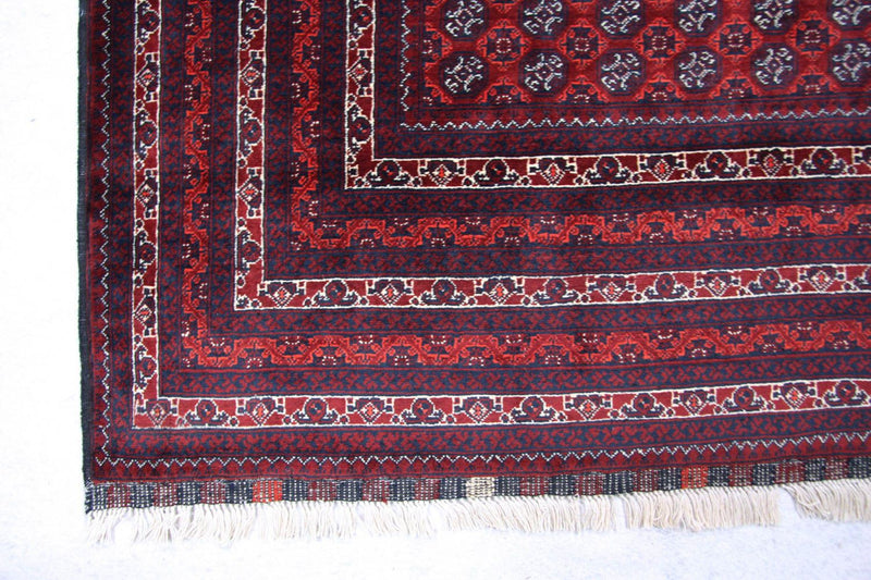 Alfombra afgana - Bukhara - 293 x 196 cm - rojo