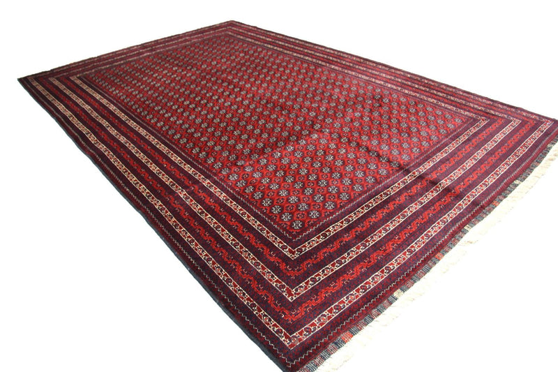 Alfombra afgana - Bukhara - 293 x 196 cm - rojo