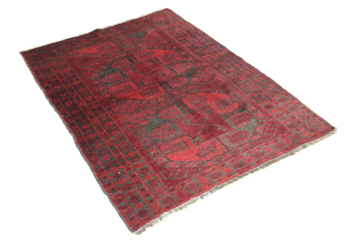Alfombra afgana - 154 x 114 cm - rojo