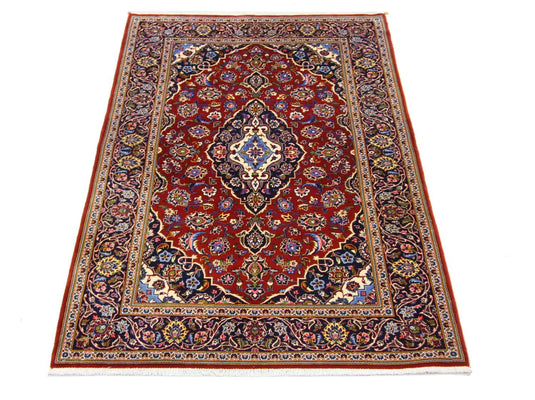 Alfombra persa - Keshan - 204 x 138 cm - azul