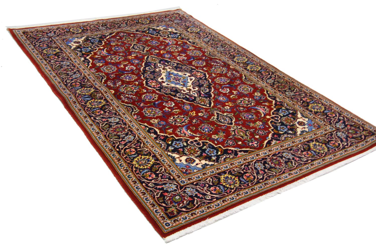 Alfombra persa - Keshan - 204 x 138 cm - azul