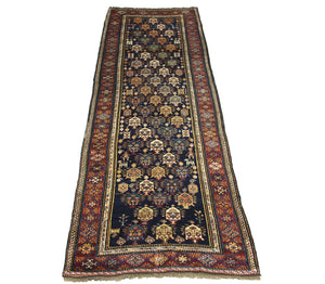 Alfombra de pasillo Alfombra persa - Nómada - 331 x 113 cm - azul