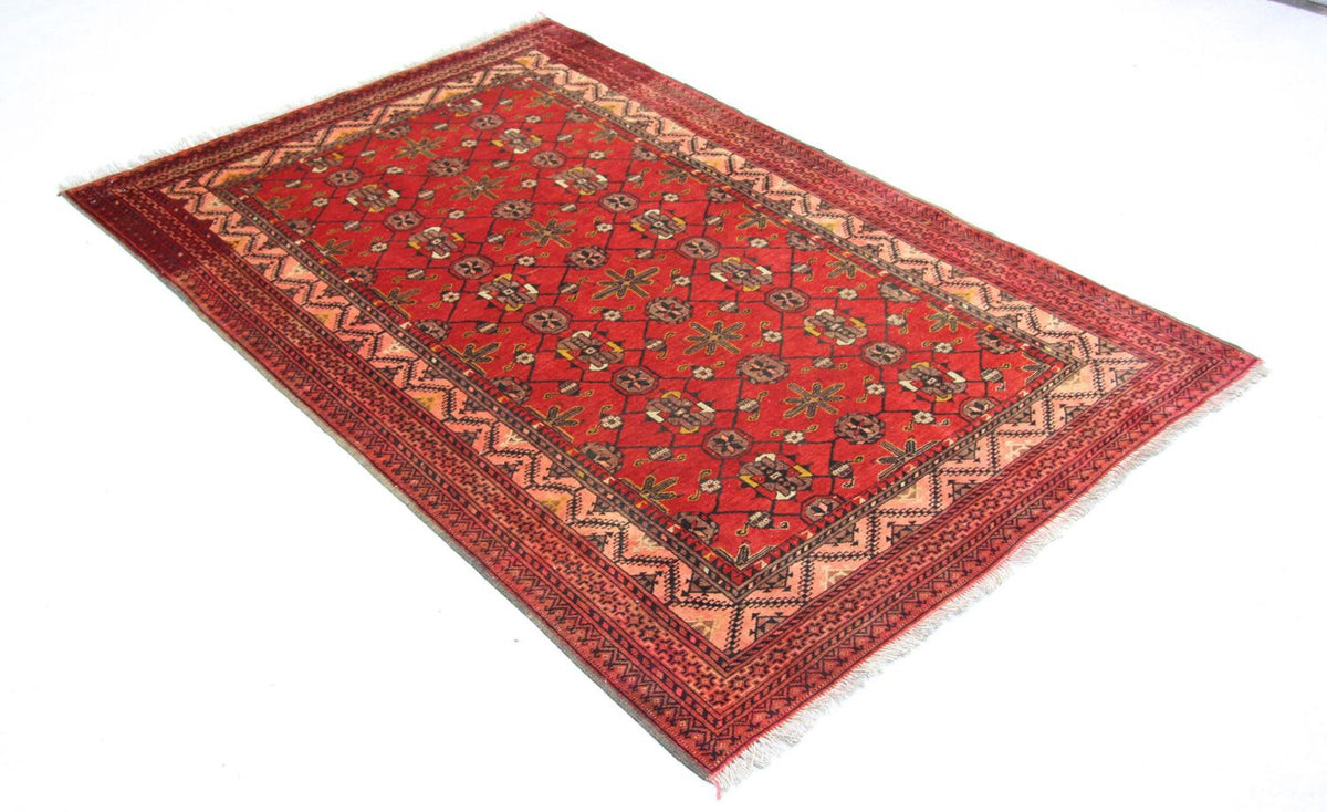 Alfombra afgana - 196 x 126 cm - rojo