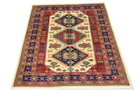 Alfombra afgana - 194 x 146 cm - beige